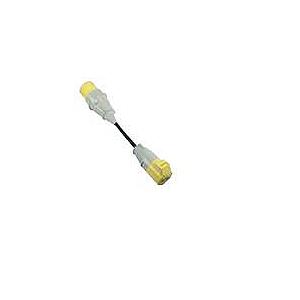110v Fly Lead 32Amp Plug - 16Amp Socket (250mm Lead)