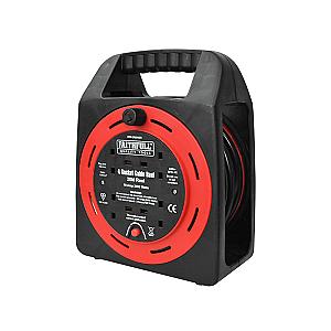 Easy Reel Extension Lead 20 Metre Handbag Type 4 x Sockets 10amp 240V