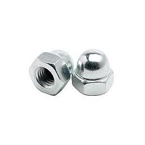 Dome Nuts, Mild Steel Bright Zinc Plated & Galvanised, DIN 1587