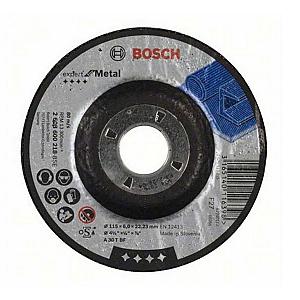 Bosch 115 x 22.2 x 6mm (4 1/2" x 1/4" x 7/8") Metal Grinding Disc Depressed Centre 2608600218
