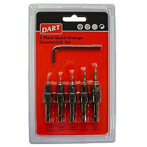 Dart 5 Piece Quick Change Countersink Set DCSSET5