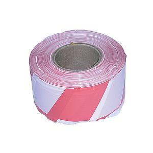 50mm x 33 Metre Red & White Hazard Adhesive Tape