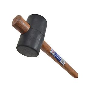 Faithfull Rubber Mallet Black (39oz) Hickory Shaft