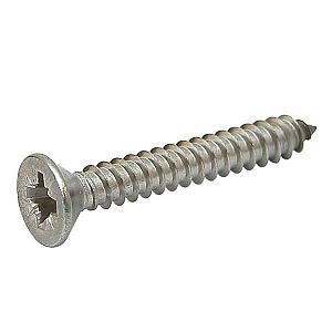 10 x 5/8" (4.8 x 16mm) Countersunk Pozi No.2 AB Self Tapping Screw Stainless Steel A2 (304)