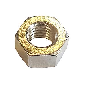 M16 Full Nut Brass Nickel Plated DIN 934