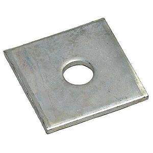 M16 x 50 x 6mm (18mm Hole) Mild Steel Square Plate Washers, Galvanised DIN 436