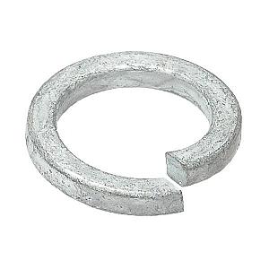 M27 Mild Steel Square Section Single Coil Spring Washer, Galvanised