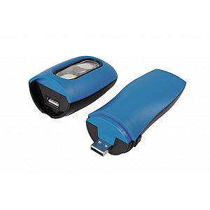 Laser 2W USB Rechargeable Torch / Work Lamp with Magnetic Back & Base