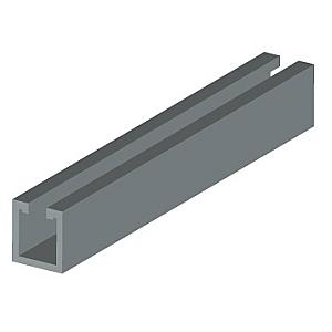 Deep Plain Channel 41.5 x 41.5 x 3.5mm, 6 Metre, Grey GRP Plastic