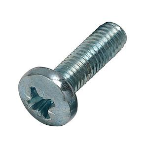 M6 x 35 Pan Pozi Machine Screw Mild Steel Bright Zinc Plated, DIN 7985