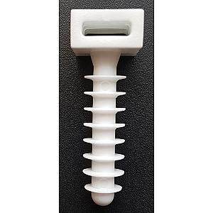 White Cable Tie Masonry Mount 8mm Hole Holder
