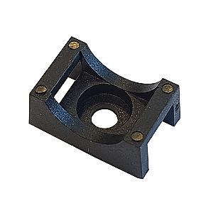 Black 23x14x9mm 5mm Hole Screw on Cable Tie Mount