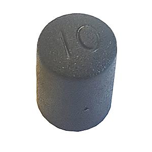 M8 x 13mm Black Plain Push On Plastic Stud / Studding Cap