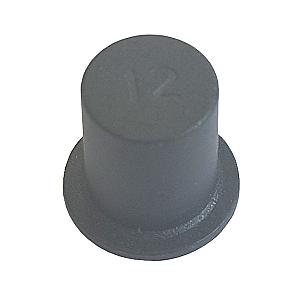 M10 x 17mm Black Shouldered Push On Plastic Stud / Studding Cap