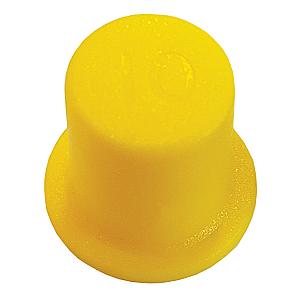 M12 x 20mm Yellow Shouldered Push On Plastic Stud / Studding Cap