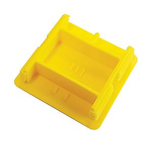 Yellow Unistrut P1 Plastic End Caps 41mm x 41mm Deep Channel