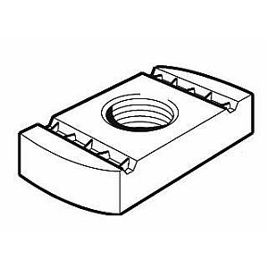 M4 No Spring Channel Nut, Steel Bright Zinc Plated. Unistrut compatible