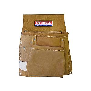 Faithfull Double Pocket Nail Pouch STNP2