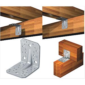 90mm x 90mm x 65mm Angle Bracket Heavy Duty Galvanised