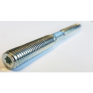 M8 x 60 Wood (37mm) to Metal (15mm) Steel Bright Zinc Plated Dowels, TX 25 Drive