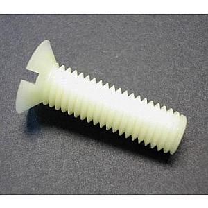 M6 x 16 Countersunk Slotted Nylon Screw Grade 66 Natural