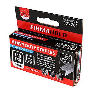 Firmahold 8mm Heavy Duty Staples Galvanised (Pack 1000)
