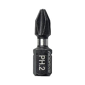 PZ2 x 25mm Addax X6 Impact Screwdriver Bit (Pack of 10) 2PZ25X6