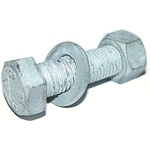 M12 x 70 Hexagon Head Set & Nut (Assembled Bolt) Grade 8.8 Galvanised. CE Approved BS/EN15048
