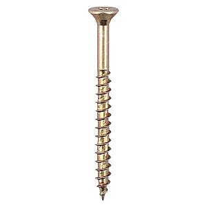 4.0 x 70 (8x2"3/4) Timco Velocity Premium Countersunk Pozi Woodscrew, Steel Zinc Yellow Finish, 40070VY