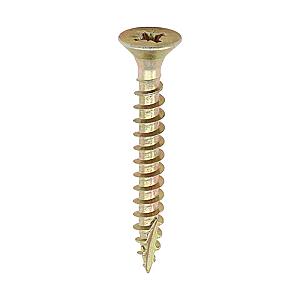 Timco 5.0 x 55mm (10x2"3/8) Countersunk Pozi, Classic Woodscrew, Steel Zinc / Yellow Plated, 50055CLAF
