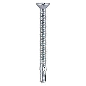 Timco 4.8 x 38mm Countersunk Self Drill Screws, Timber To Steel 1.2-3.0mm, Bright Zinc Plated, No2. Phillips Drive