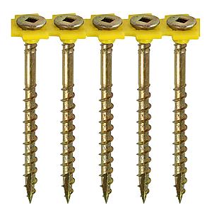 4.2 x 60mm Timco Solo Woodscrew Pozi Collated Zinc Yellow Plated PH2 Pack of 500 60SCOLY