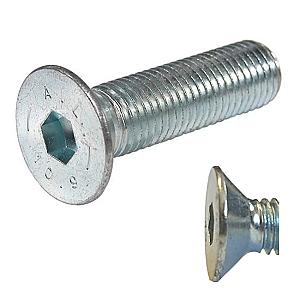 M6 x 8 Socket Countersunk Screw High Tensile Grade 10.9 Zinc Plated & de-embrittled, DIN 7991