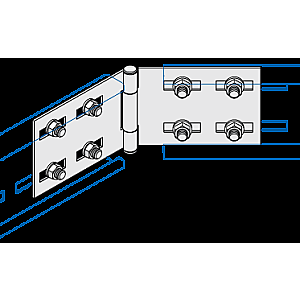Unistrut U10/SP/H 100mm Straight Coupler Pair HDG