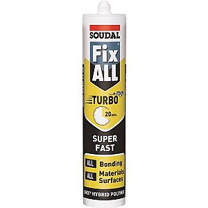 Soudal Fix All Turbo High Tack Sealant / Adhesive - Black 290ml