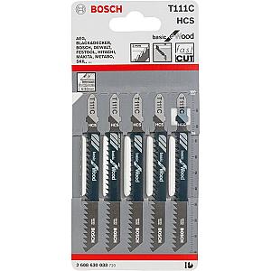 Bosch T101D 100mm Jigsaw Blade for wood 10-45mm (Pack of 5) P/No. 2 608 630 032
