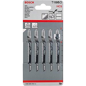 Bosch T344D 152mm Jigsaw Blade for wood 5-100mm (Pack Of 5) P/No. 2 608 633 A34