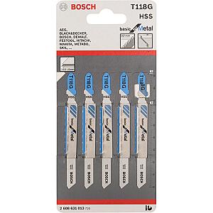 Bosch T227D 100mm Jigsaw Blade for Aluminium 0.5-1.5mm (Pack Of 5) P/No. 2 608 631 030