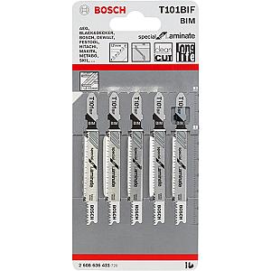Bosch T101AOF 83mm Jigsaw Blade for Laminate 1.5-15mm (Pack Of 5) P/No. 2 608 636 432
