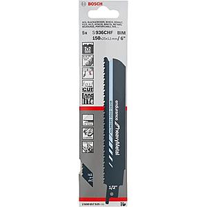 Bosch S1225VF 300mm Sabre Saw Blade heavy for metal (Pack of 5) P/No. 2 608 657 409
