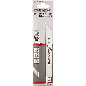 Bosch S936BEF 150mm Sabre Saw Blade endurance for heavy metal (Pack of 5) P/No. 2 608 657 523