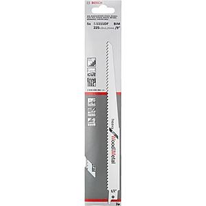Bosch S1111DF 225mm Sabre Saw Blade heavy for wood & metal (Pack of 5) P/No. 2 608 656 261