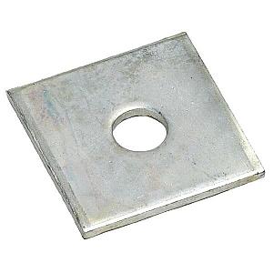 M16 x 40 x 5mm (18mm Hole) Mild Steel Square Plate Washer Bright Zinc Plated, DIN 436