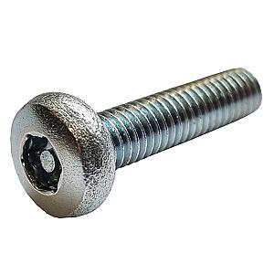 M4 x 20mm Pan Machine Screw, Resistorx TX-20H Bright Zinc Plated, DIN 7985 T