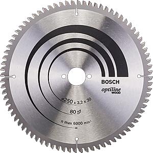 Bosch 250 x 30 x 60 Teeth Optiline Wood Circular Saw Blade P/No. 2 608 640 644
