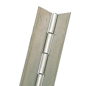 3/4" Open x 20g x 14g Pin x 40" (1016mm) Piano Hinge, Mild Steel Self Colour, (Undrilled)