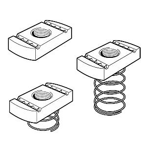 Galvanised Channel Nuts & Spring Nuts Unistrut Compatible