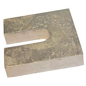 No.1 50mm x 50mm x 5mm with a 14mm slot (Suits bolts up to M12) Steel Metal Horseshoe Trouser Shim galvanised