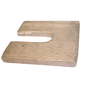 No.3 75mm x 100mm x 10mm with a 22mm slot (Suits bolts up to M20) Steel Metal Horseshoe Trouser Shim galvanised