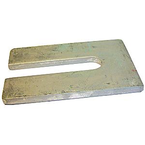 No.4 100mm x 100mm x 10mm with a 25mm slot (Suits bolts up to M24) Steel Metal Horseshoe Trouser Shim galvanised